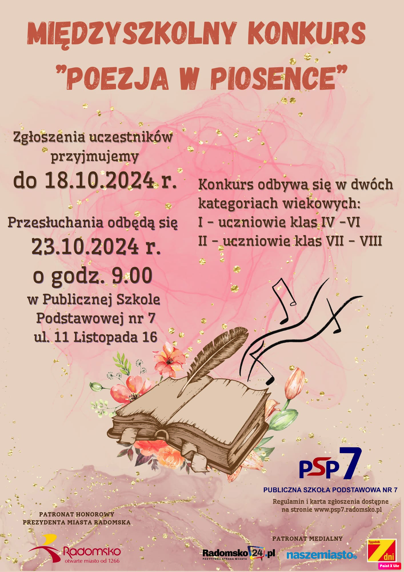 Międzyszkolny Konkurs Wokalny - Poezja w piosence